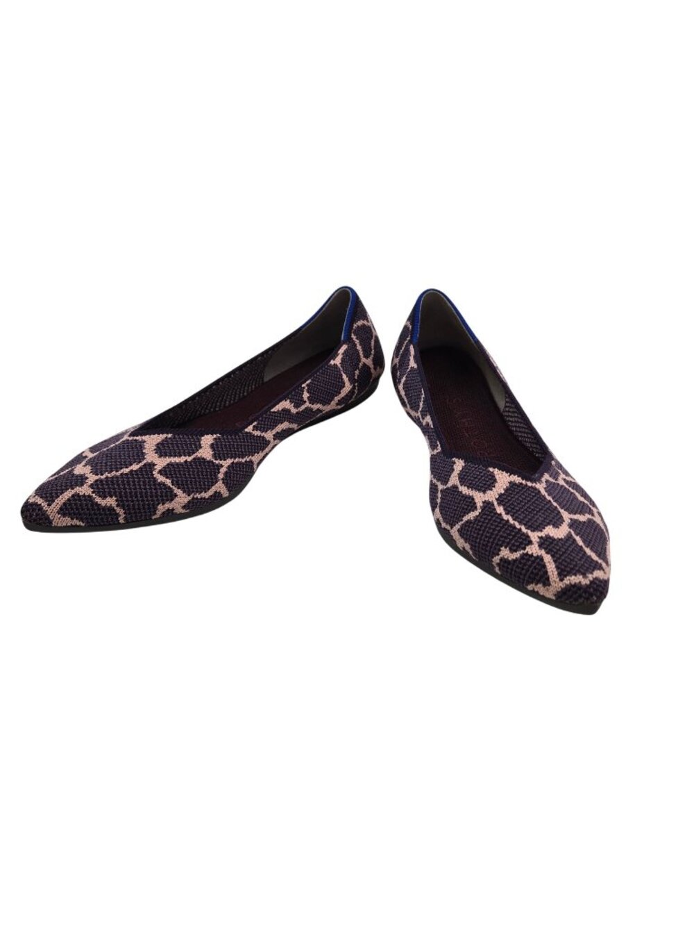 Rothy's The Point Violet Giraffe Pointed Toe Flats Size 6.5